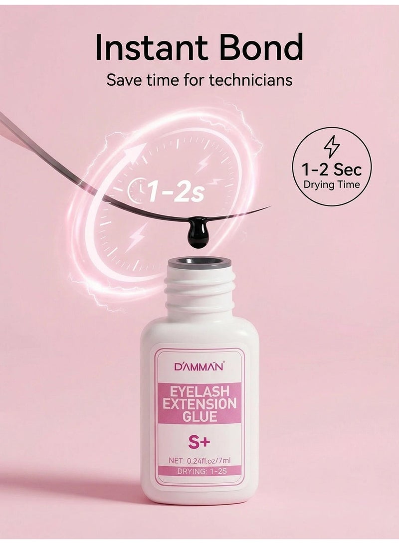 D'AMMA'N DAMMAN Eyelash Extension Glue 0.5 Sec Fast Drying Black Lash Adhesive Long Lasting 6-8 Weeks Professional Eyelash Glue - Image 3