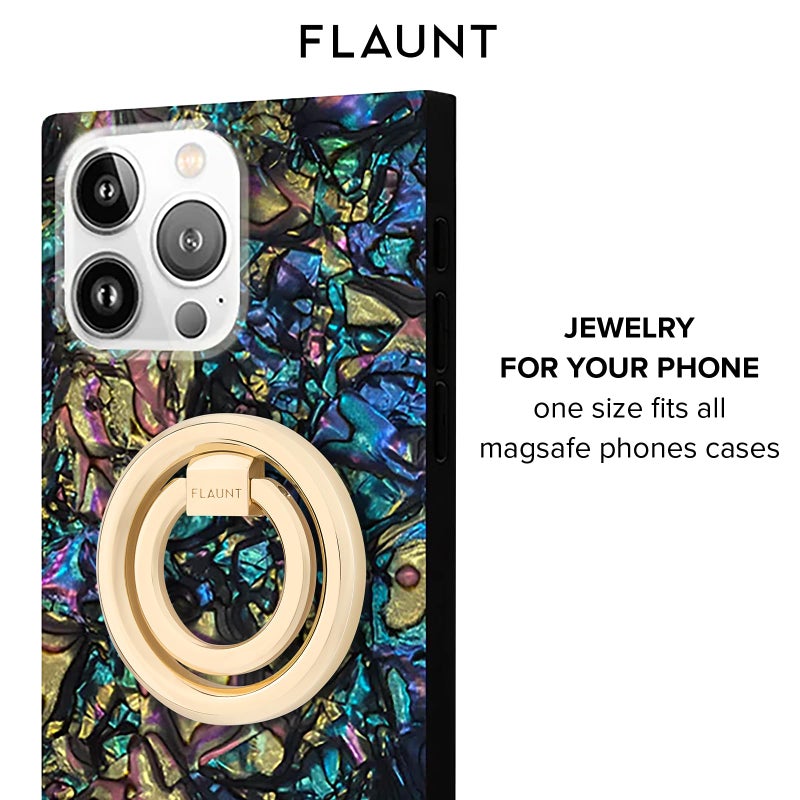 Flaunt MagSafe Phone Ring Holder & Stand - Removable MagSafe Phone Holder for Hand - Durable & Lightweight - Stylish Magnetic Grip Ring for iPhone 17 Pro Max/16 Pro Max/15/14/13/Pixel 10 (Gold) - Image 3