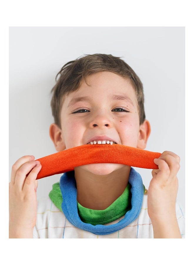 قلادات مضغ للأطفال ذوي الحواس، قلادات من القماش، ألعاب فموية للأولاد والبنات، بديل للمضغ، لعبة مضغ ماصة من تيري، مناسبة للأطفال المصابين بالتوحد واضطراب فرط الحركة ونقص الانتباه، عبوة من 6 قطع - Image 4