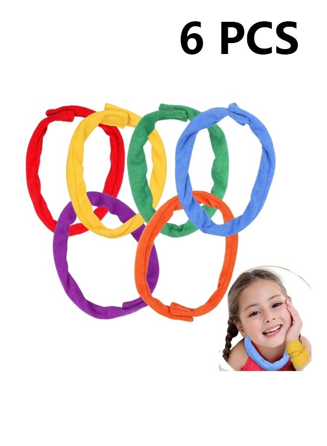 قلادات مضغ للأطفال ذوي الحواس، قلادات من القماش، ألعاب فموية للأولاد والبنات، بديل للمضغ، لعبة مضغ ماصة من تيري، مناسبة للأطفال المصابين بالتوحد واضطراب فرط الحركة ونقص الانتباه، عبوة من 6 قطع - Image 1