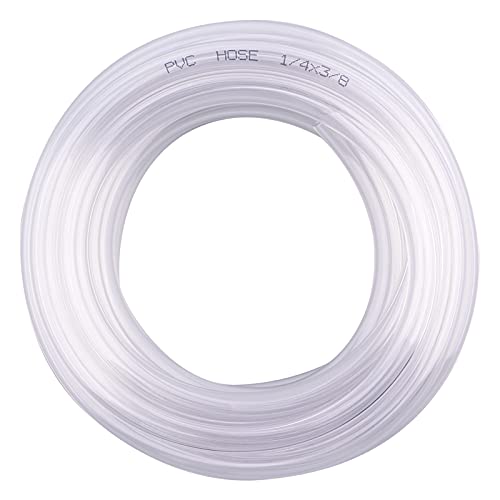 DERNORD PVC Tubing 1/4"ID X 3/8"OD Flexible Clear Vinyl Hose 10 Feet for Food Grade - Image 1