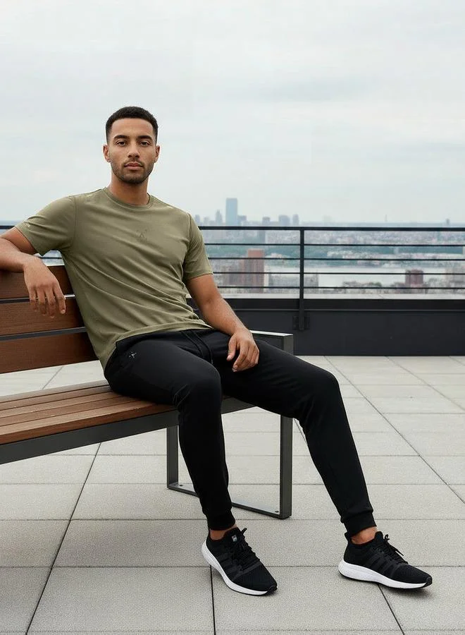 Splash Active Beige Men 2 Way Stretch Performance T-shirt for Men | Best Price UAE