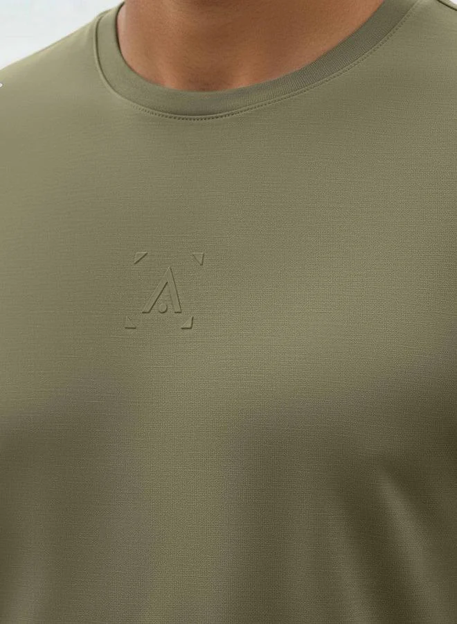 Splash Active Beige Men 2 Way Stretch Performance T-shirt for Men | Best Price UAE