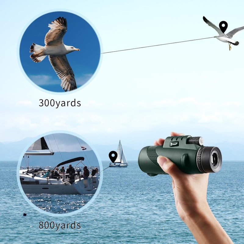 GAGAAL 40x60 Monocular-Telescope BAK4 High for Smartphone HD Monocular Adapter Hunting Wildlife Bird Watching Travel Camping Hiking - Image 2