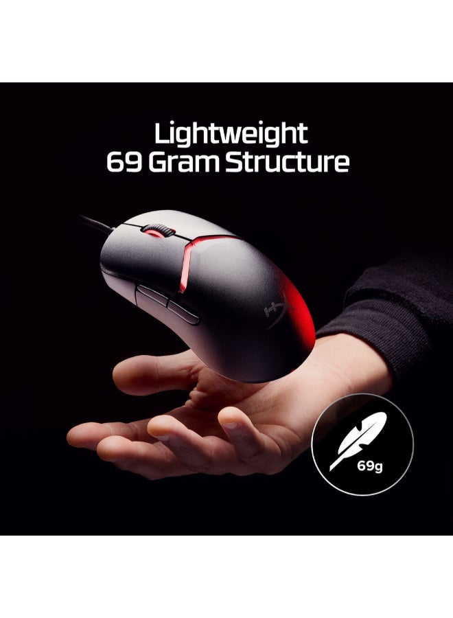 HyperX Pulsefire Saga Gaming Mouse, Modular Design with Interchangeable Parts, 69g Lightweight, 8kHz Polling Rate, Optical Switches, Up to 26,000 DPI, Custom RGB Lighting, Black | A2PB3AA - Image 5