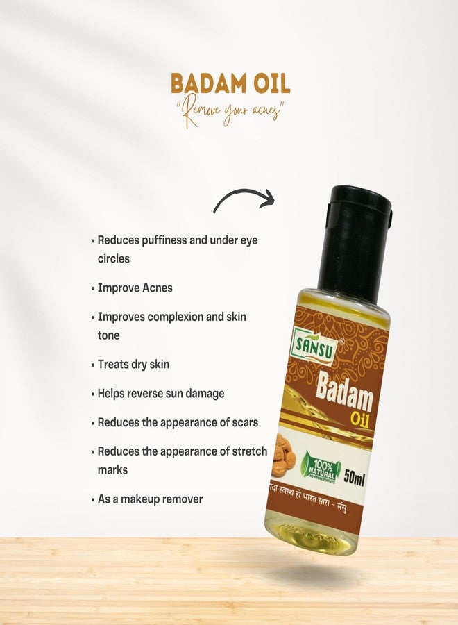 Sansu Badam Hair Oil 50ml With kala Til Oil 50ml (Combo Pack) - Image 5