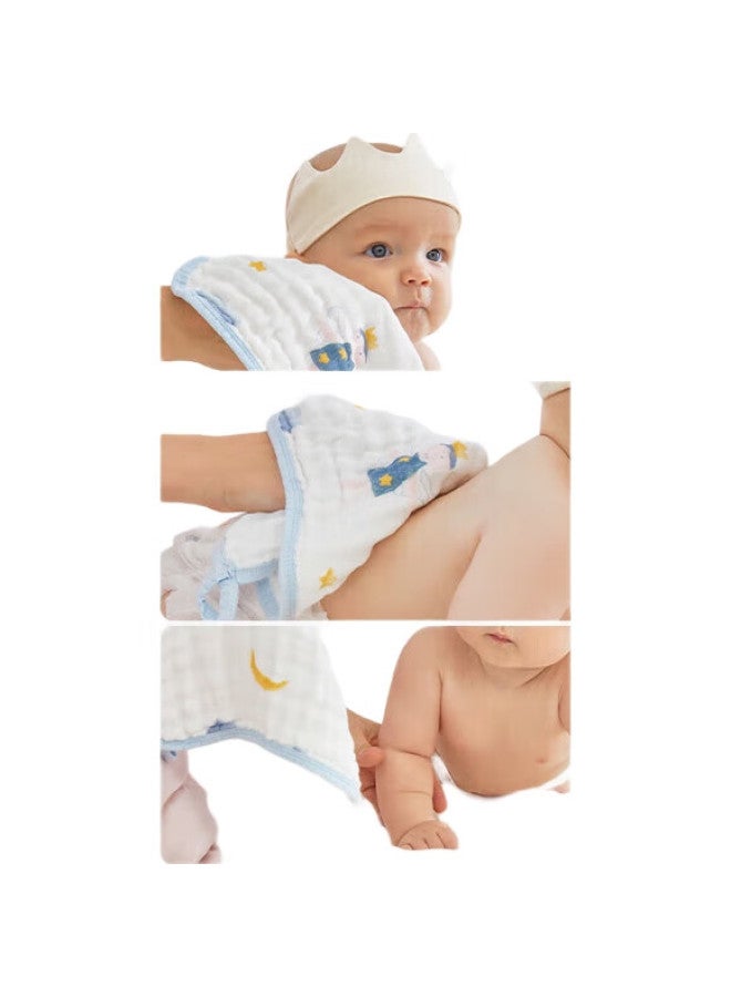 Emxee Baby Drool Bib, Cotton Newborn Handkerchief, Gauze Face Towel, Baby Towel, Bath Face Wipe, Small Square Towel, 6-Pack - Image 2