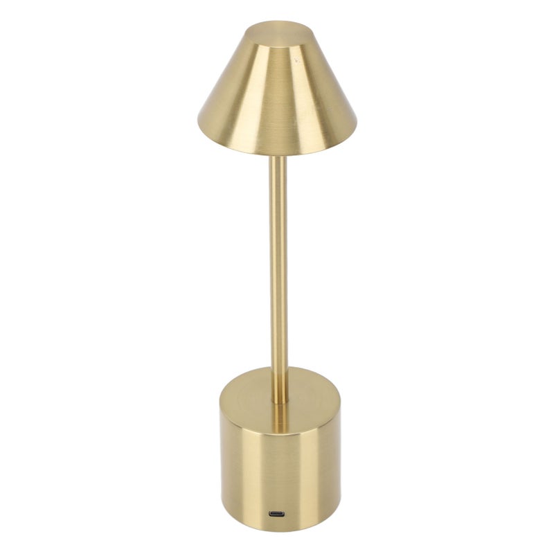 LED Table Lamp 3 Color Modes Dimmable 2000mAh Type C Charging Portable Cordless Metal Desk Light for Bedside Room Gold - Image 3