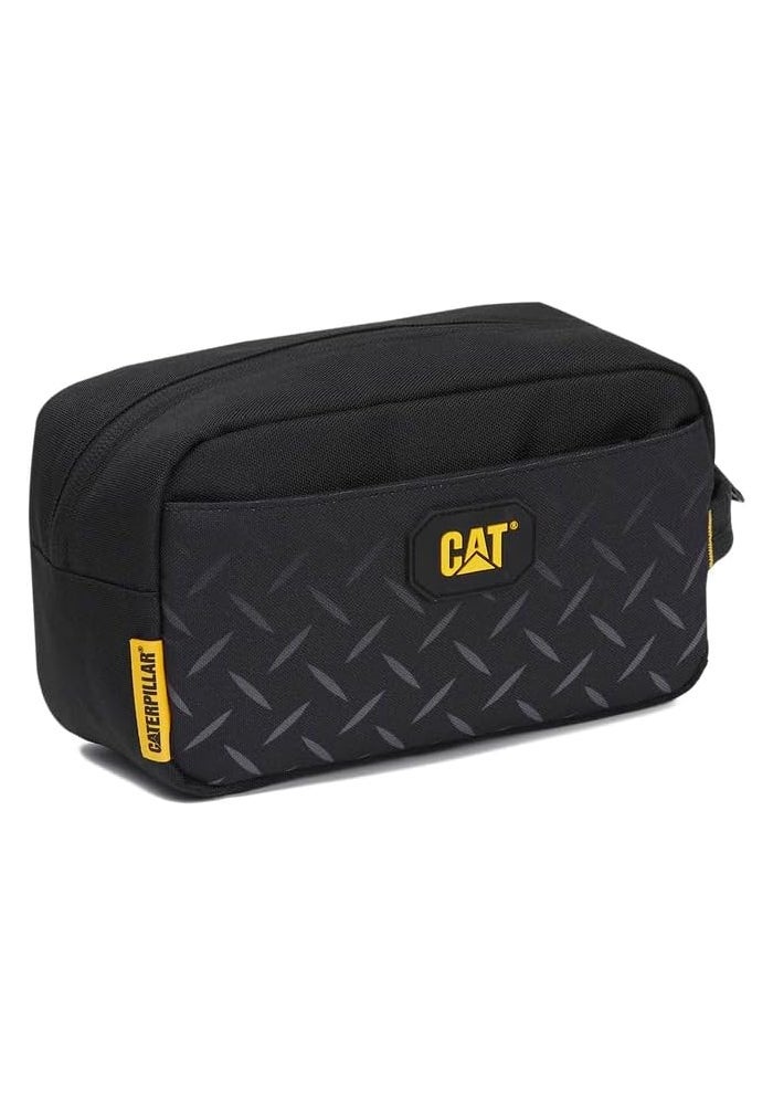 CATERPILLAR Cargo Voyager Toiletry Pouch - Black Polyester with Zipper Closure - Image 1