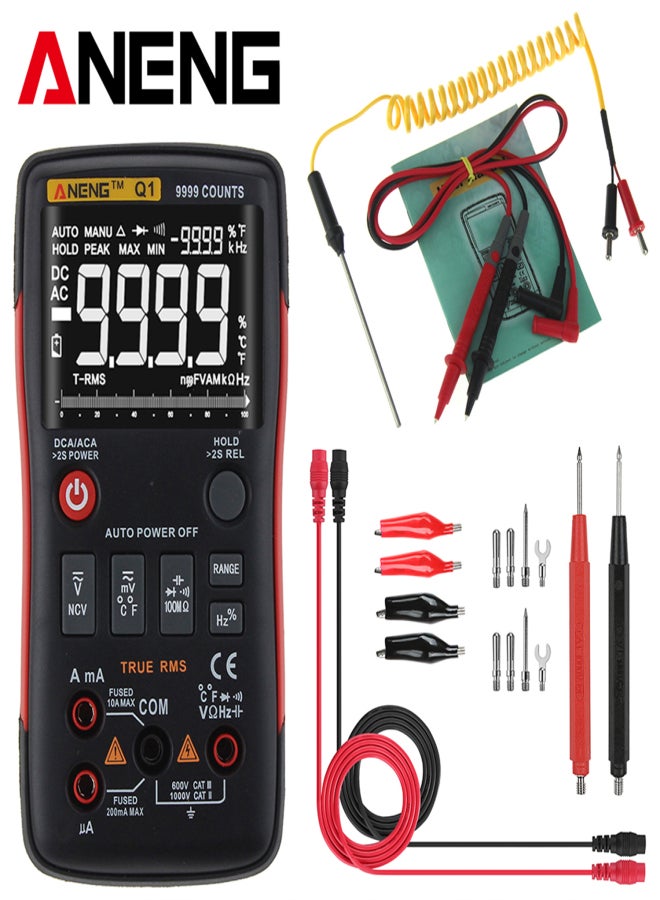 ANENG 9999 Counts True RMS Multifunctional Digital Multimeter Voltmeter Ammeter Handheld Mini Universal Meter High Accuracy Measure AC/DC Voltage AC/DC Current Resistance Capacitance Frequency Duty Cycle Temperature Diode Tester - Image 2