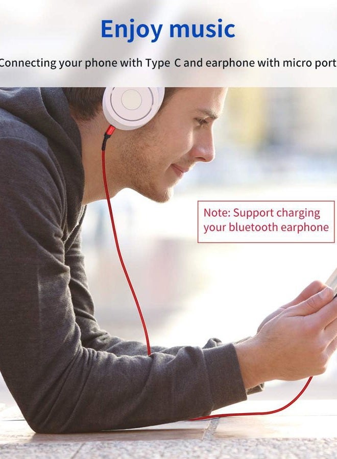 jsaux USB C to Micro USB Cable 2M, Type C to Micro USB Charger Braided Cord， Support Charge & Sync Compatible with MacBook (Pro),Galaxy S8, S9, S10, Pixel 3 XL, 2 XL and Micro USB Devices- Red/2M - Image 3