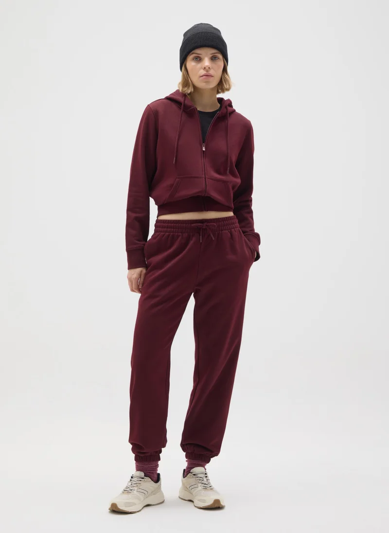 او في اس RED COTTON BLEND SWEATSHIRT REGULAR FIT