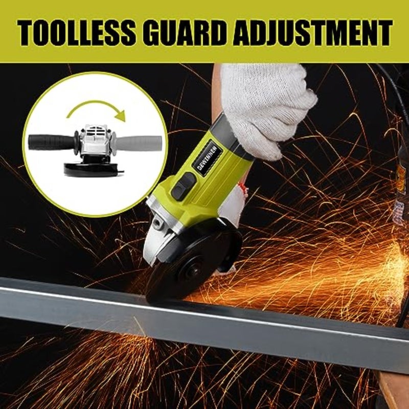 Angle Grinder tool 850W, 12000RPM Grinders Power Tools with Disc 115mm+ 6 Discs and Side Handle and Glove, Adjustable Pin, Cutting Grinding Polishing 220-240 V, Compact Design, Easy Storage - Image 2