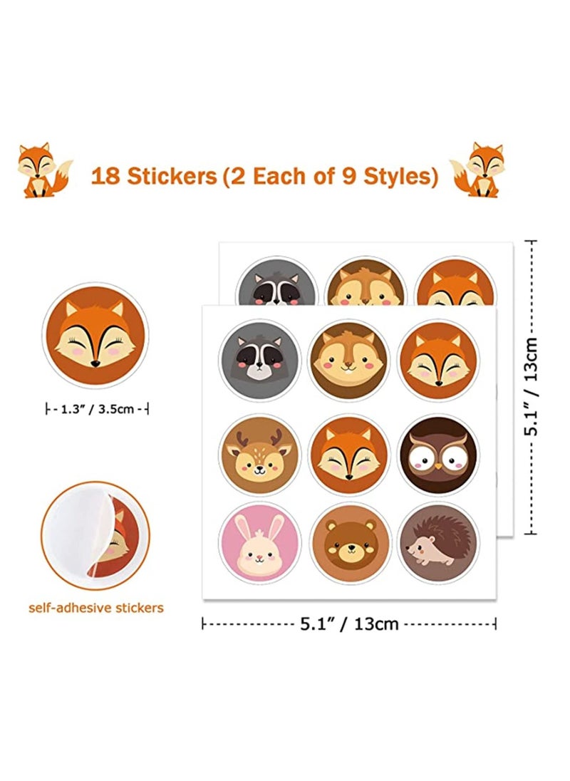 MIXDE - 24 Pack Animal Goodie Bags for Kids Paper Bags with Stickers Goodie Candy Treat Bags Kraft Paper Gift Bags for Birthday Safari Animals Jungle Zoo Theme Party Bags - Image 1