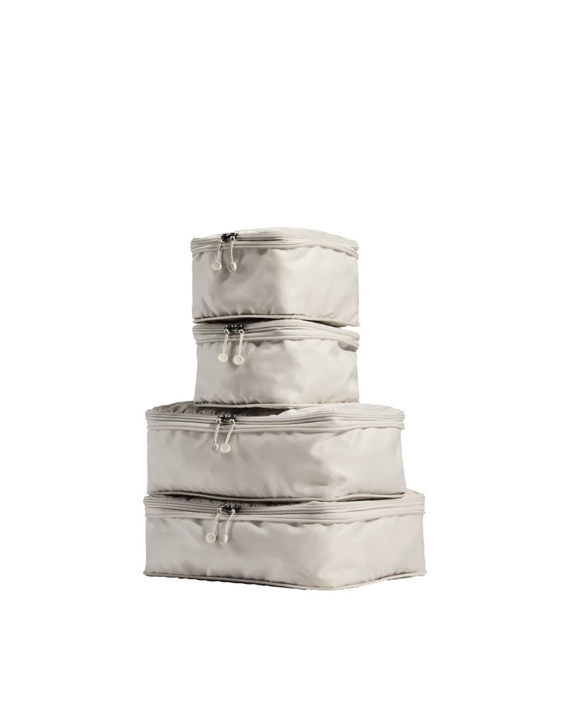 ANTLER Compression Packing Cubes for Travel Luggage Organiser for Suitcases or Bags Travel Accessories Set of 4 Taupe - Image 2