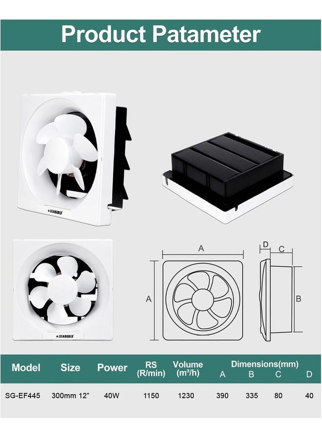 Stargold Exhaust Fan 40W With  Powerful Copper Motor For Long Life Time 12 Inch - Image 3