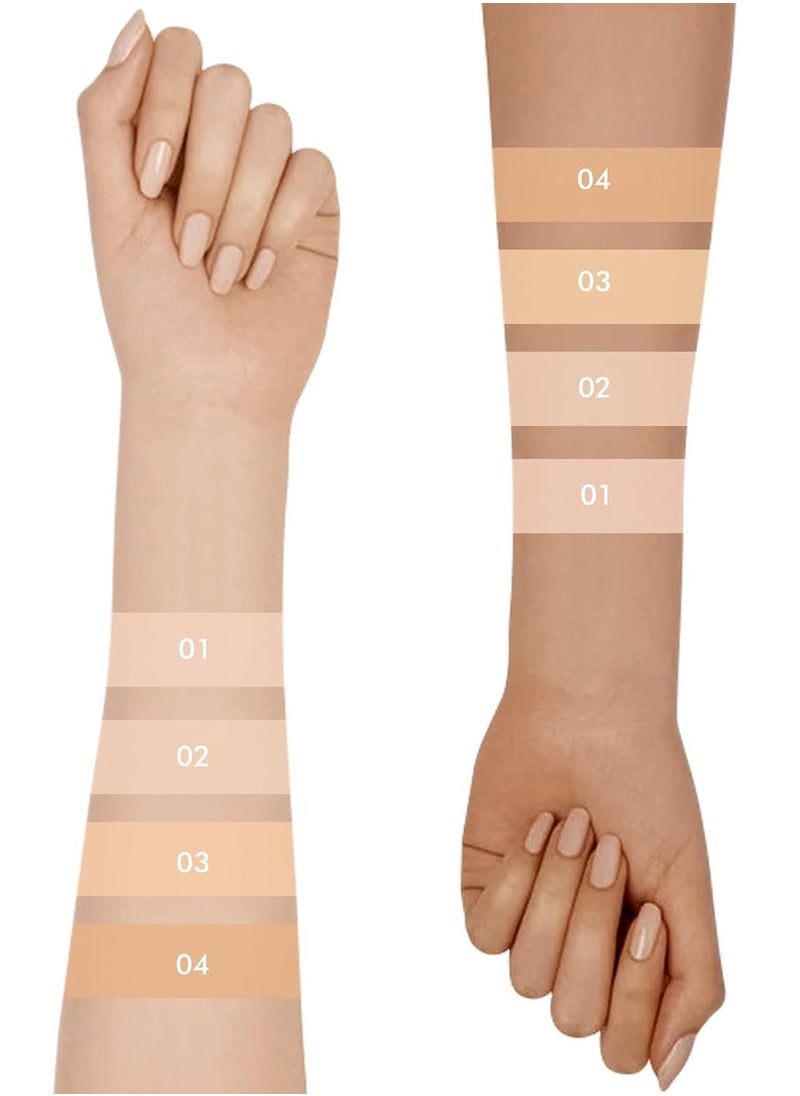COLORS QUEEN Revitalift Illuminating Full Matte Lotion Primer Base Foundation High Definition Face Make Up 2 In 1 All Skin Type 03 - Sheer Ivory  - Image 5