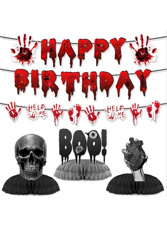 JCB CHIC Halloween  Wall Banner Photography Background  Children's Birthday Party Decoration Background Horror Photo Props