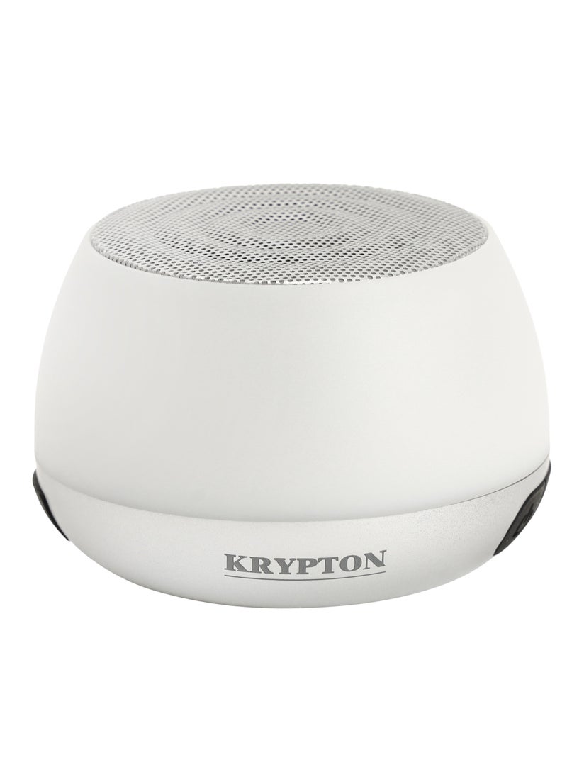 KRYPTON Krypton Colourful Small RGB Light Wireless Speaker- KNMS5396/Hands-Free Call, Type C Charging, TWS Connection/ Small Size with Powerful Volume Ideal for Indoor and Outdoors/ Support 2 Wireless Speaker, 360 Surround Stereo Sound/ White Color, 2 Years Warranty  - Image 2