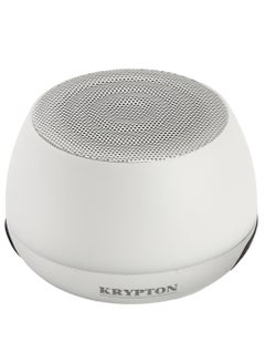 كريبتون مكبر صوت لاسلكي صغير ملون من كريبتون - KNMS5396/مكالمات بدون استخدام اليدين، شحن من النوع C، اتصال TWS/ حجم صغير مع حجم قوي مثالي للداخل والخارج/ يدعم 2 مكبر صوت لاسلكي، صوت ستيريو محيطي 360 درجة/ لون أبيض، ضمان لمدة عامين  - Image 3