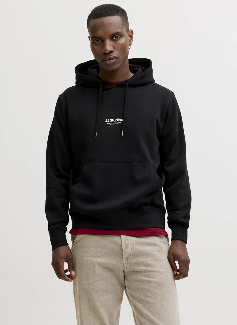 جاك اند جونز Logo Pullover Hoodie