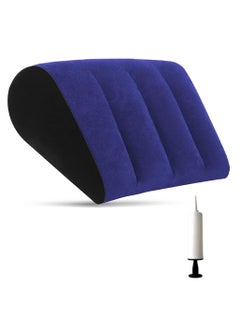 Generic Portable Inflatable Wedge Pillow Lightweight Body Positioning Inflatable Cushion Suitable for Sleeping Leg Elevation Back and Neck Support Travel Fast Inflating and Deflating  - Image 1