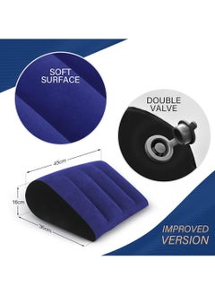 Generic Portable Inflatable Wedge Pillow Lightweight Body Positioning Inflatable Cushion Suitable for Sleeping Leg Elevation Back and Neck Support Travel Fast Inflating and Deflating  - Image 3