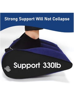 Generic Portable Inflatable Wedge Pillow Lightweight Body Positioning Inflatable Cushion Suitable for Sleeping Leg Elevation Back and Neck Support Travel Fast Inflating and Deflating  - Image 4