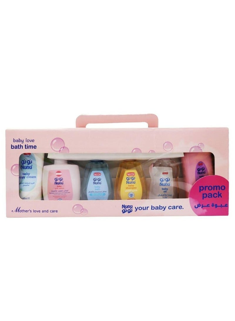 Nunu Baby Care Products Gift Set , Newborn Care Kit, 100ml , 6 Pieces