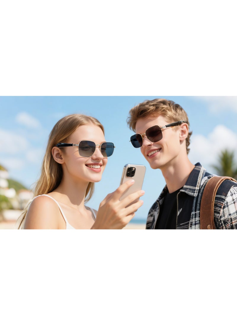 Generic Ai Translation Bluetooth Glasses Multi-Language Real-Time Translation Glasses Listen To Music And Make Calls Smart Uv-Proof Sunglasses  - Image 3