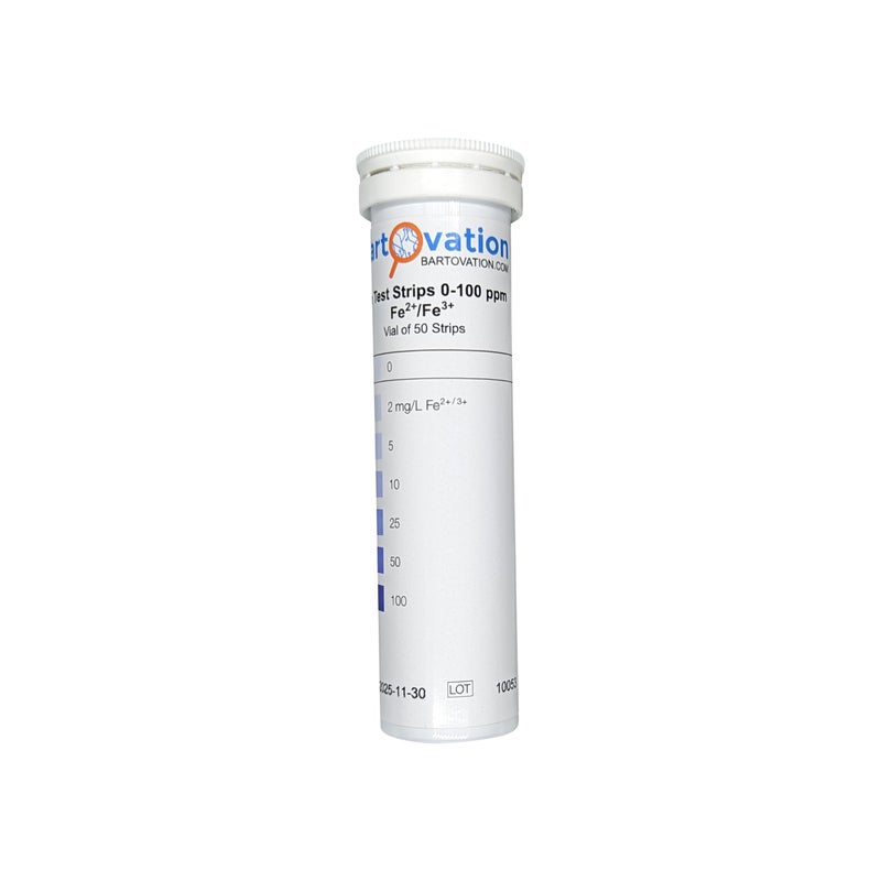 Bartovation Iron Test Strips, 0-100 ppm [Vial of 50 Strips] for Measuring Free Soluble Iron (Fe2+ and Fe3+) - Image 2
