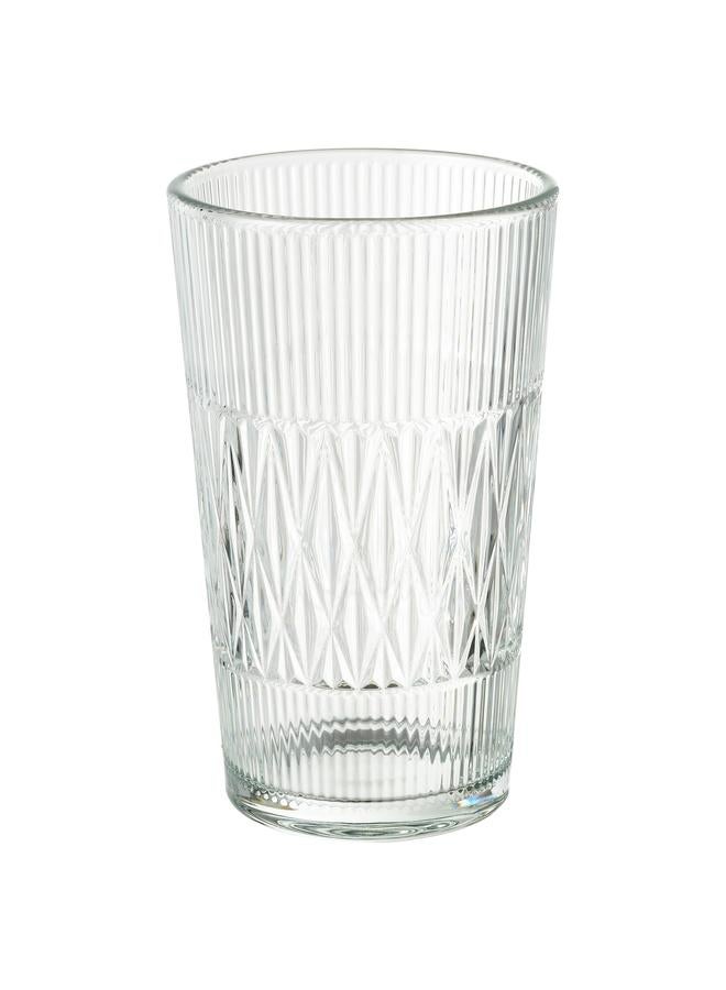 Green Tiger Vase, clear glass/patterned, 22 cm - Image 1