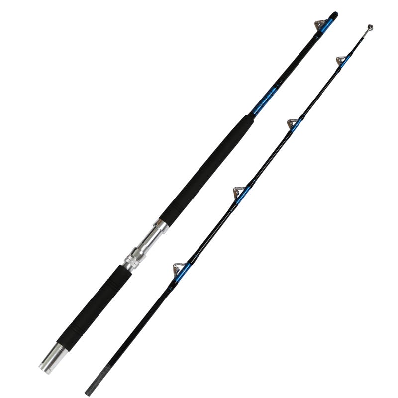 Fiblink Saltwater Offshore Heavy Trolling Fishing Rod Big Game Conventional Boat Fishing Roller Rod Pole with All Roller Guides (2-Piece,6-Feet,30-50lb) - Image 2