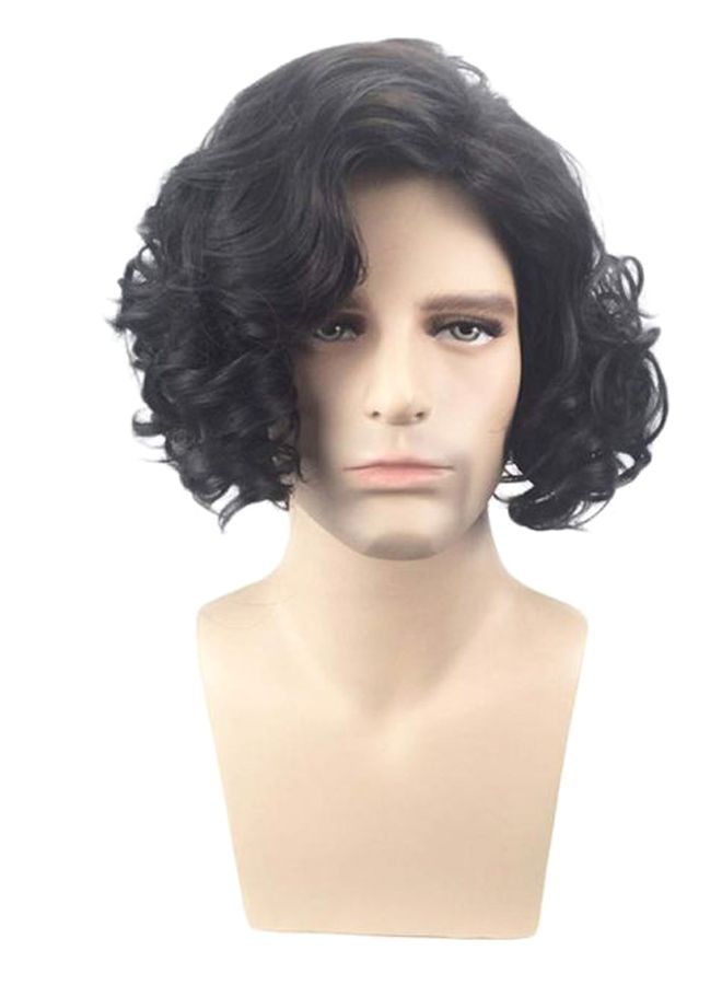 Loquat Lace Front Synthetic Short Wavy Wig Black - Image 1