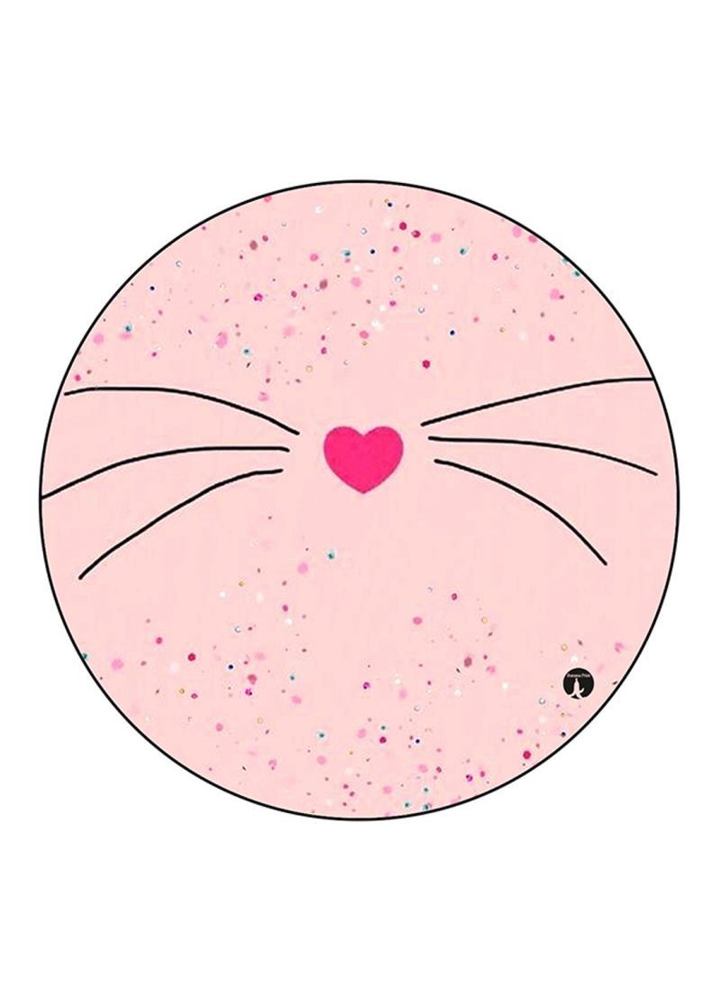 RKN - Cat Whiskers Printed Round Pin Badge Multicolour - Image 1