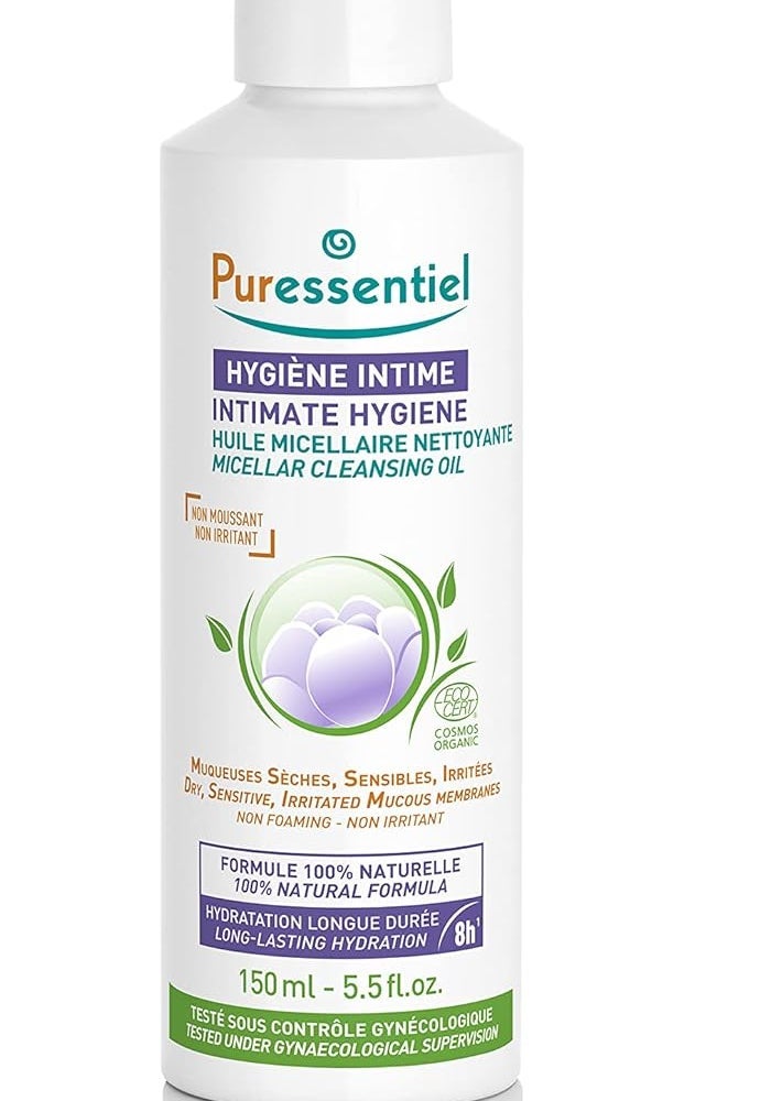 Puressentiel زيت تنظيف ميكليار للنظافة الحميمة من بويرسنتيل 150 مل | منظف لطيف غير رغوي | صبار وقطيفة للبشرة الجافة والحساسة والمتهيجة - Image 1