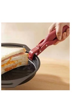 BLUE CORAL Anti-scald Clip Silicone Kitchen Anti Scald Plate Bowl Dish Pot Holder Anti-hot Clip Lifter Kitchen Accessories Gadget Tongs Gripper Silicone (1-Pack Red)  - Image 1