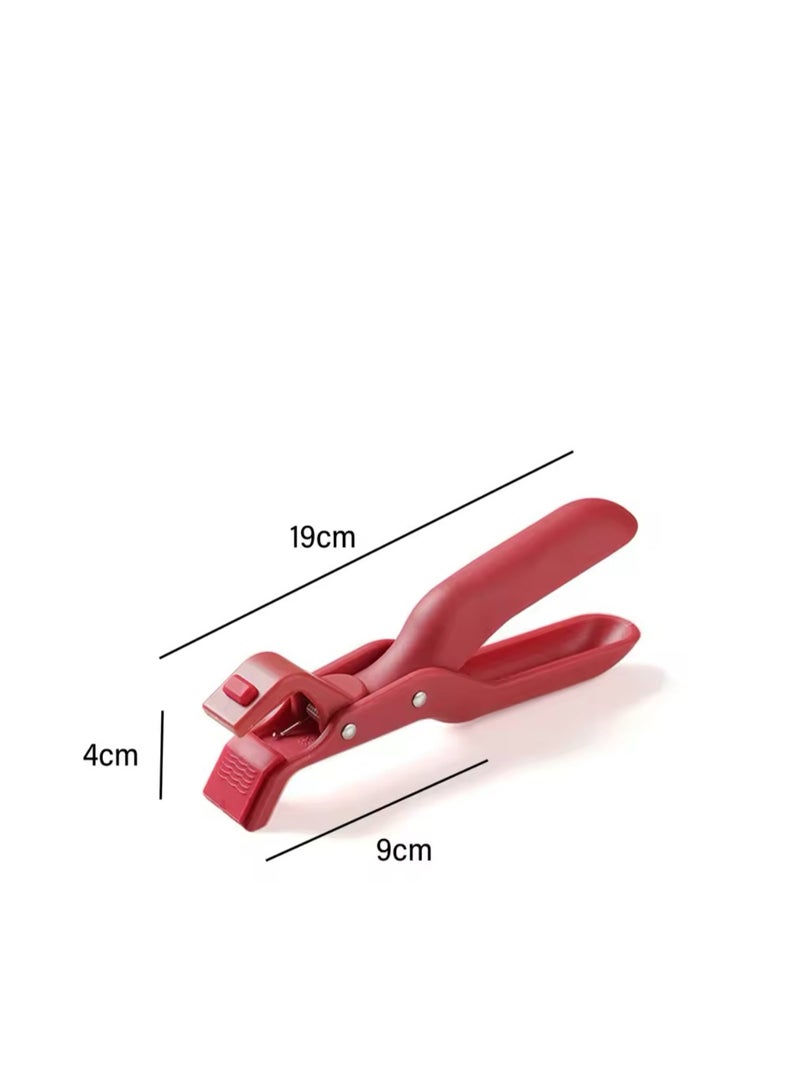 Anti-scald Clip Silicone Kitchen Anti Scald Plate Bowl Dish Pot Holder Anti-hot Clip Lifter Kitchen Accessories Gadget Tongs Gripper Silicone (1-Pack Red)