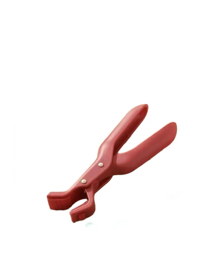 Anti-scald Clip Silicone Kitchen Anti Scald Plate Bowl Dish Pot Holder Anti-hot Clip Lifter Kitchen Accessories Gadget Tongs Gripper Silicone (1-Pack Red)