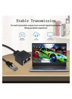 Y&D 2 Pcs RJ45 Splitter Ethernet, Ethernet Port Splitter, 1 Male to Female Adapter for Cat 5/CAT 6 LAN Cable Extender Surf Online at The Same time 30cm  - Image 5