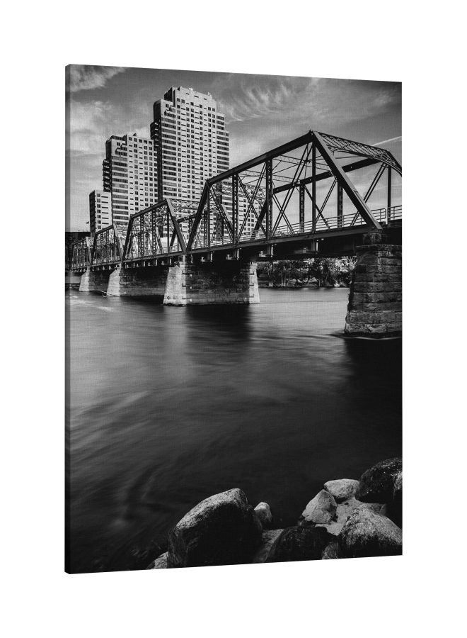 RKN Decorative Printed Framed Canvas Wall Art Black/White 60 x 80centimeter - Image 1