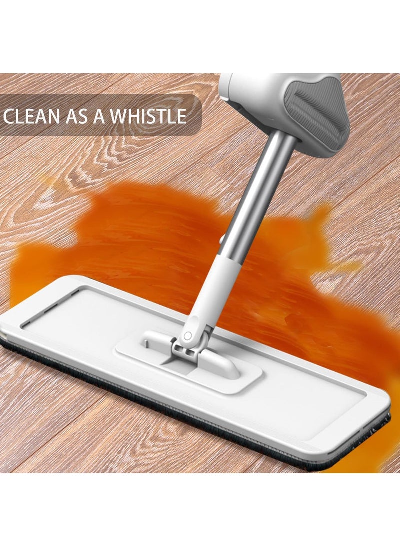 HOMESTAR Microfiber Hardwood Floor Mop, Wet & Dry Self-Screw Leveling Household Cleaning Mop with 3 Washable and Reusable Replacement Pads for Laminate Tile Marble Wood Floors - Image 3