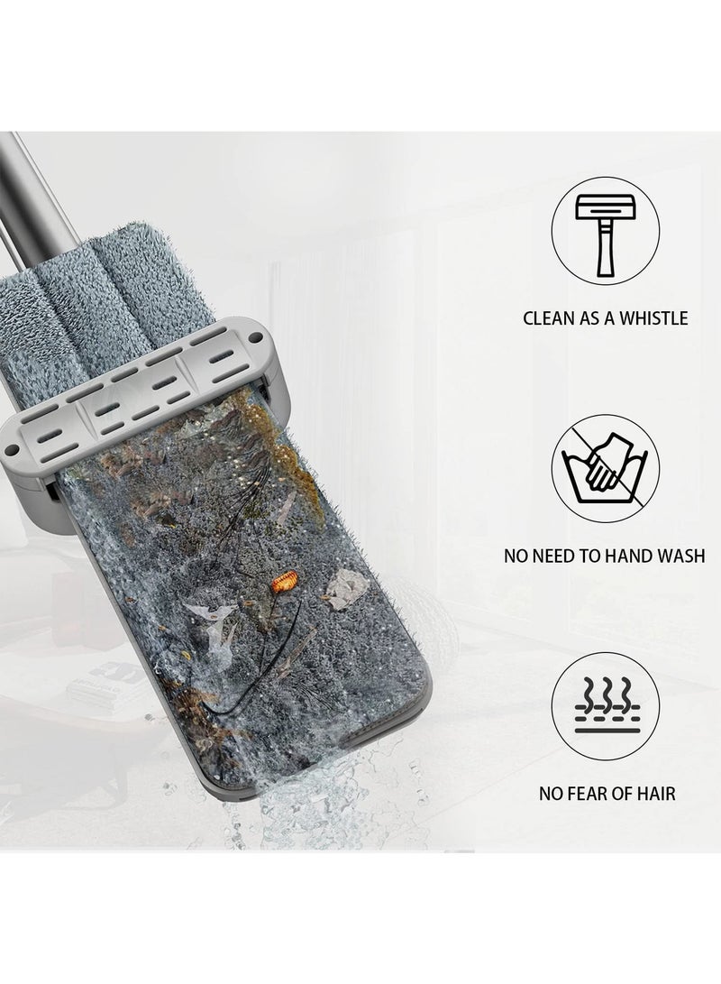 HOMESTAR Microfiber Hardwood Floor Mop, Wet & Dry Self-Screw Leveling Household Cleaning Mop with 3 Washable and Reusable Replacement Pads for Laminate Tile Marble Wood Floors - Image 4