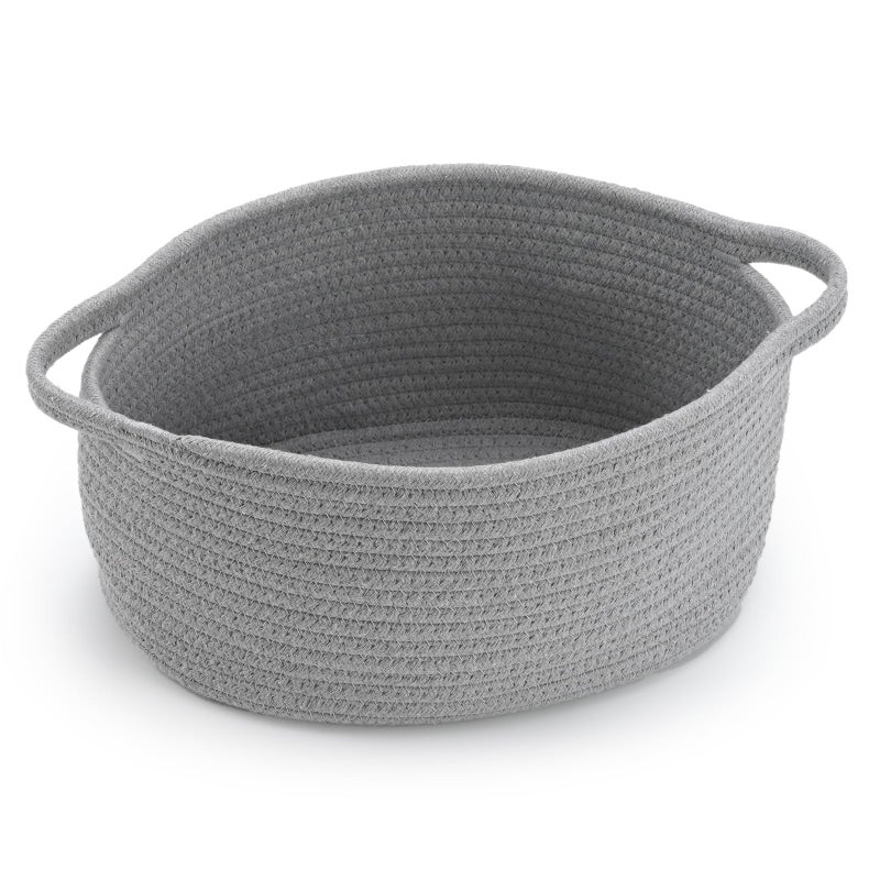 Happyiren Cute Woven Storage Basket with Handle, Baskets for Gifts Empty, Gift Baskets for Valentines Day Birthday Baby Shower Raffle Burr Fundraiser, Decorative Organizer Box for Baby Toy Pet - Image 1