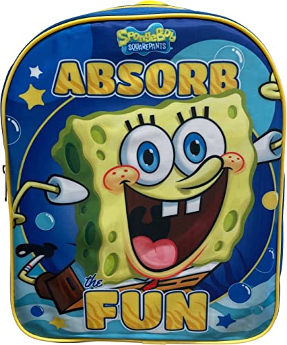 Ruz Sponge Bob Toddle Boy 12 Inch Mini Backpack (Blue-Yellow) - Image 5