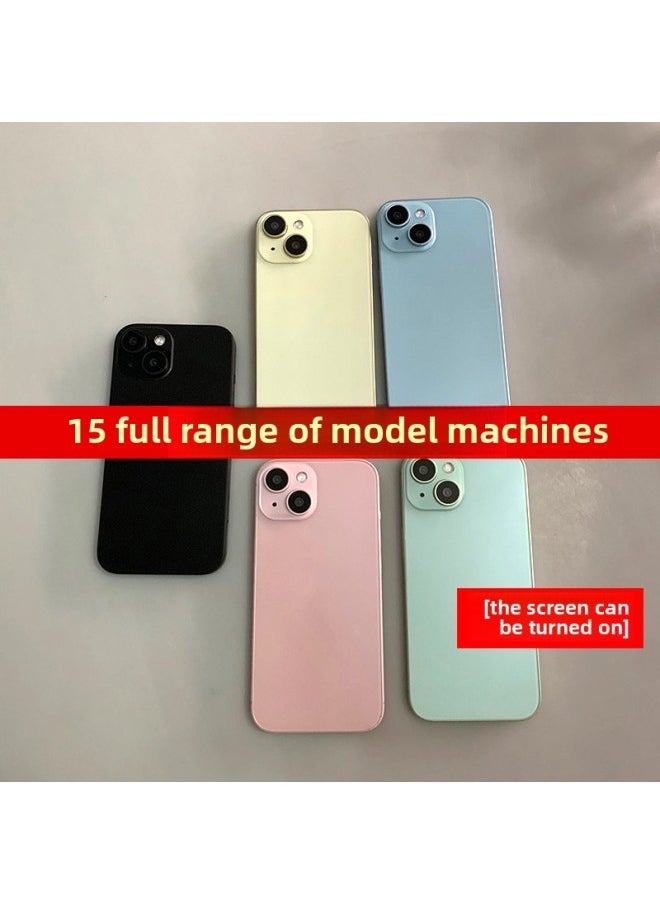 Applicable To For Iphone 15 15plus 15Promax Mobile Phone Model Simulation Test Counter Display Brightable Screen-Applicable Models:[bright Screen Model] 15pro-blue (glass Screen)