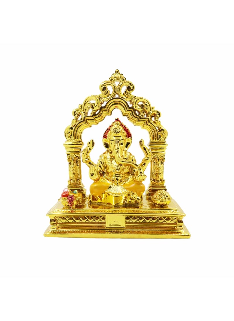 Spillbox Spillbox Car Dashboard Idols Accessories Car Dashboard Interior Perfect for Gifting Decorative Showpiece for Home and Office Gold Ganesh 