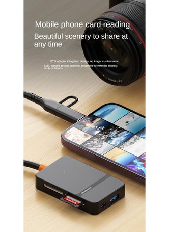 Apera MT86 8in1 Multi Input CF Card Reader Compatible with Mac iPhone 15 16 Type-C 5gbps Data Transfer  - Image 2