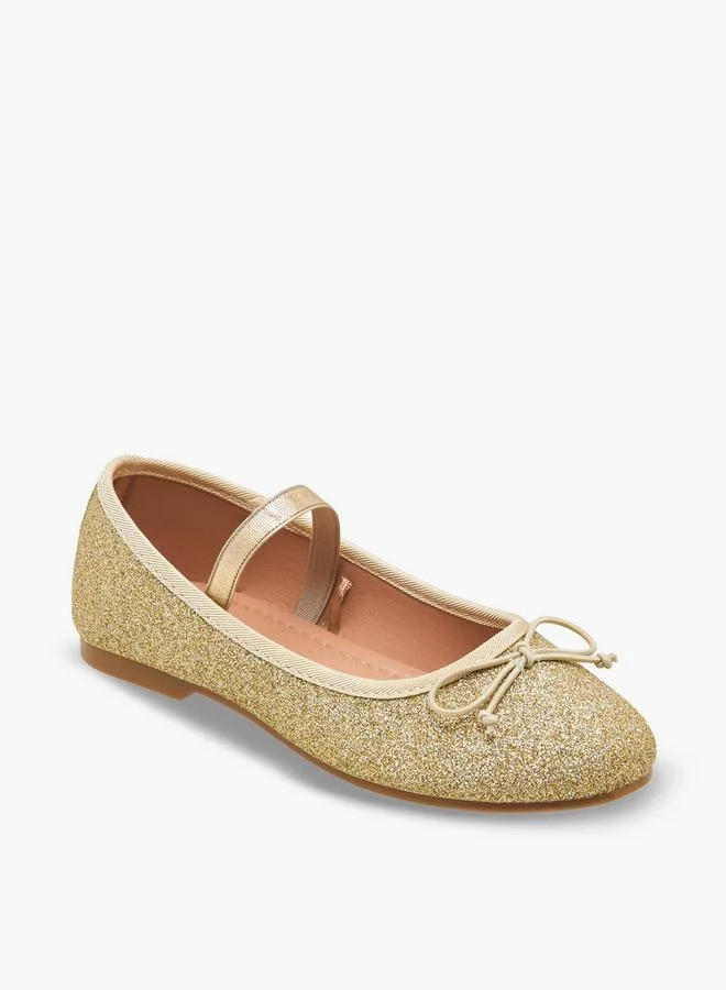 JUNIORS Girls Glitter Textured Ballerina Shoes