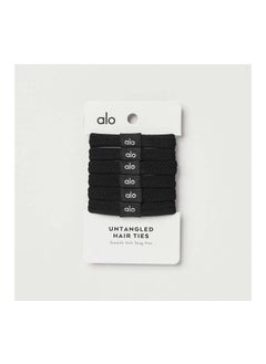 alo Alo Black Hair Ties, 6 Pieces Set  - Image 1